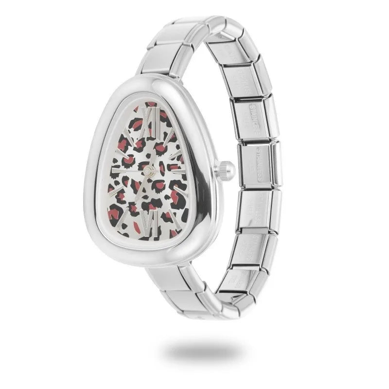 Wholesale Fashion Women's Mens Stainless Steel Round Hexagon Flower Shape High Quality Watch Bracelet For Friend DIY Watch Gifts Qme Style 24