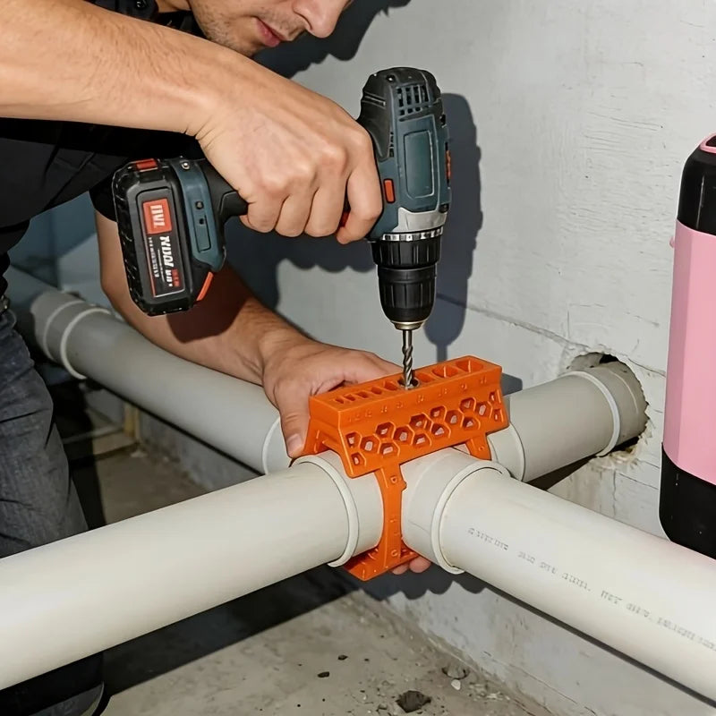 15mm ten hole drilling guide, auxiliary drill bit fixation, firmly fixed on PVC pipe, precise drilling to prevent drilling slipp Qme
