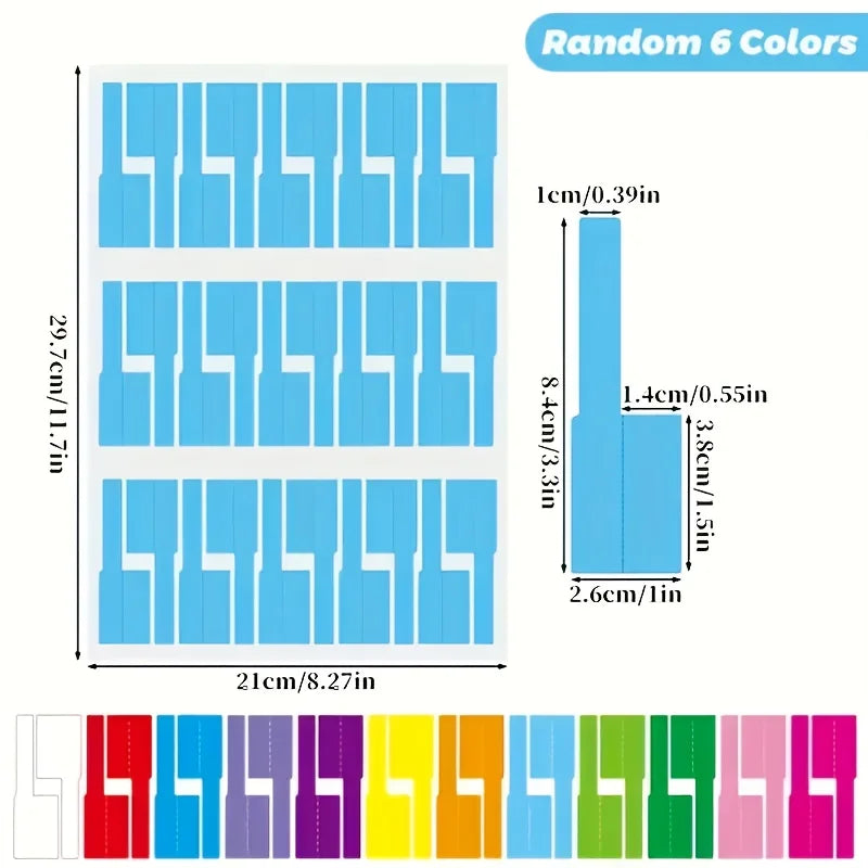 180 random colors A4 color wire self-adhesive stickers can be printed waterproof and tear-resistant mesh cable P-shaped cable la Qme