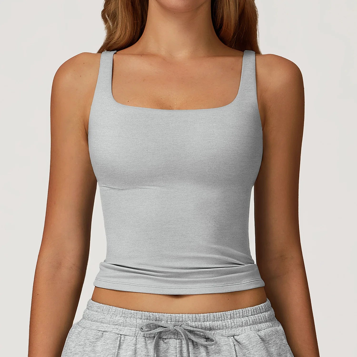 B Summer Women's Workout Yoga Tank Top Quick-Dry Gym Sports Vest Female Running Tight Top Women U-Back Fitness Underwear Qme Flower gray S