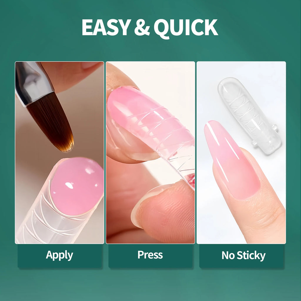 Nailpop Colourful Clear Nail Dual Form Embedded Design Shape Full Qme
