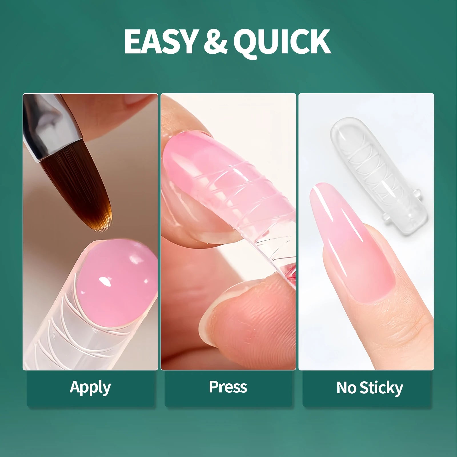Nailpop Colourful Clear Nail Dual Form Embedded Design Shape Full Qme