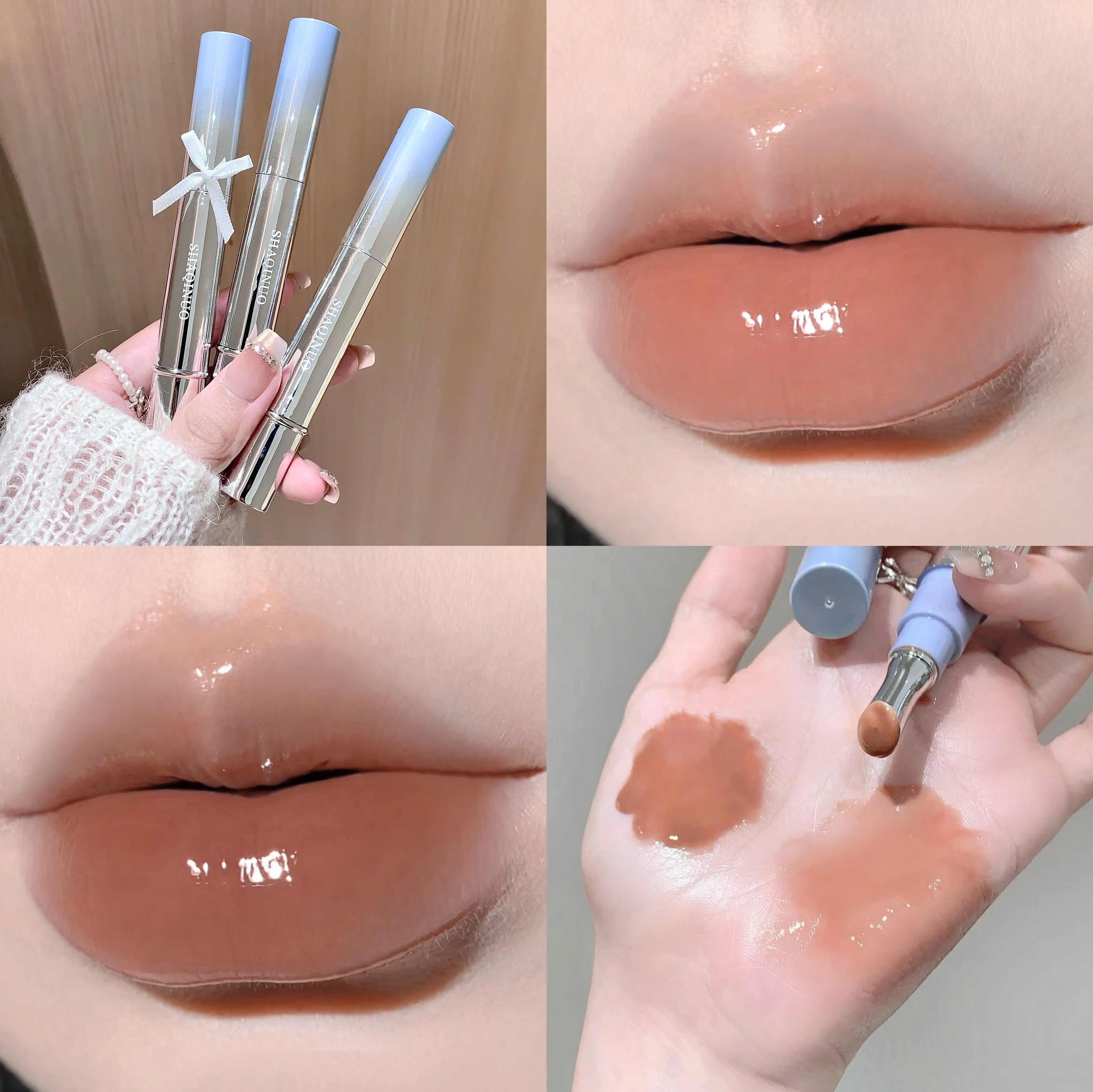 SHAQINUO Lip Gloss Moisturizing Mirror Long-lasting Lipstick Qme S9051-3