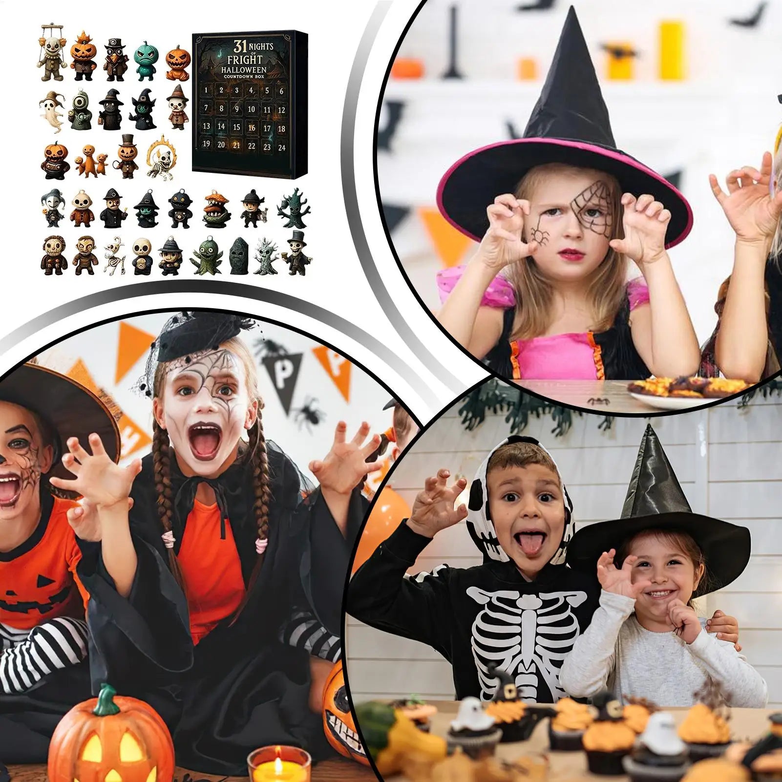 Halloweens Countdown Calendar Toys Advent 2d Acrylic Horror Qme