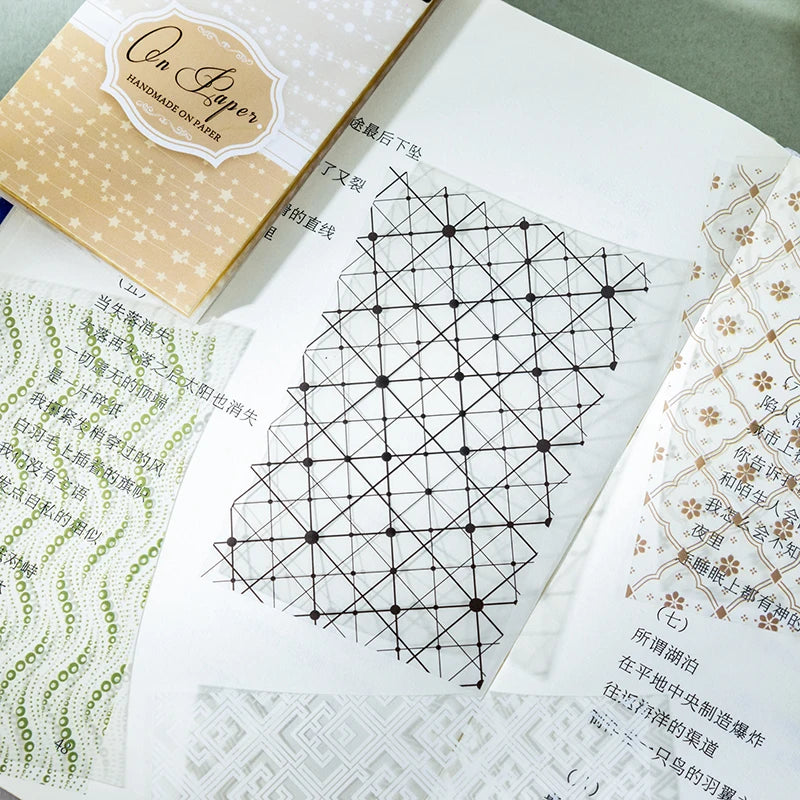 Textured Decor Paper Sticker Book Junk Journal Background Pages, Rich Texture, Multi-use for Scrapbooking Collage Qme