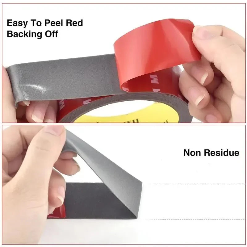 Heat-Resistant Auto Double-Sided Adhesive Patch - High Viscosity Strong Adhesion, for Heavy-Duty Car Accessories Fixing Qme