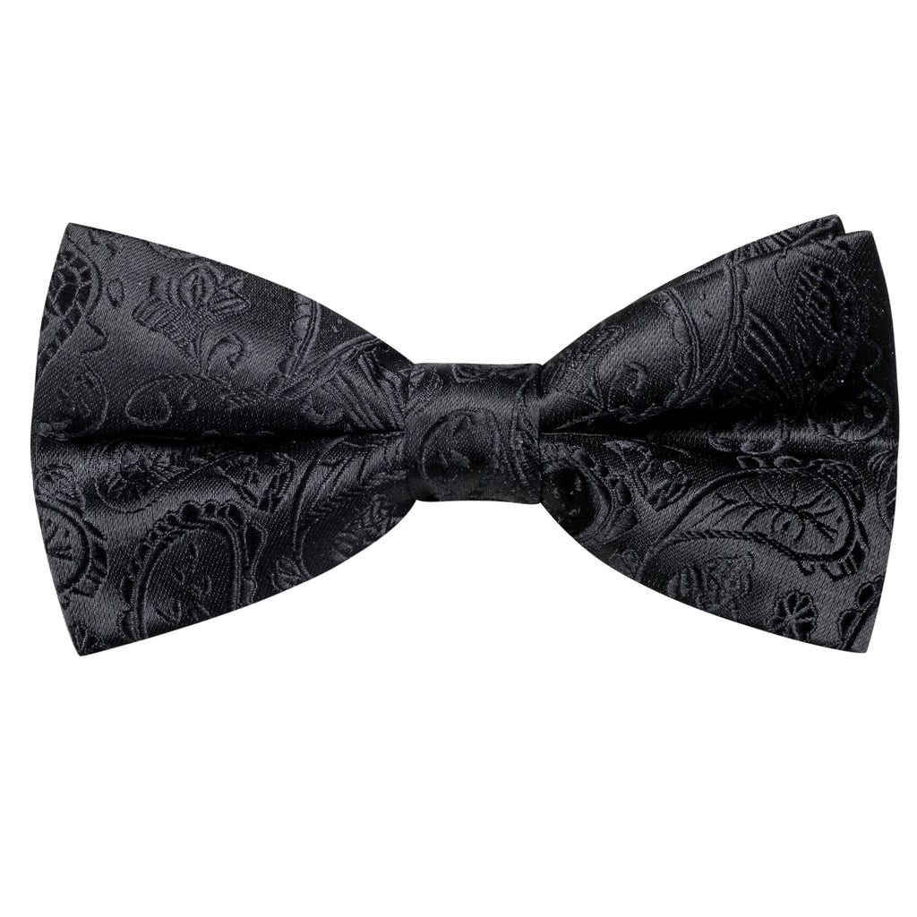 Hi-tie Pre-tied Mens Bowtie Hanky Cufflinks Bow Tie Cravat Male Qme