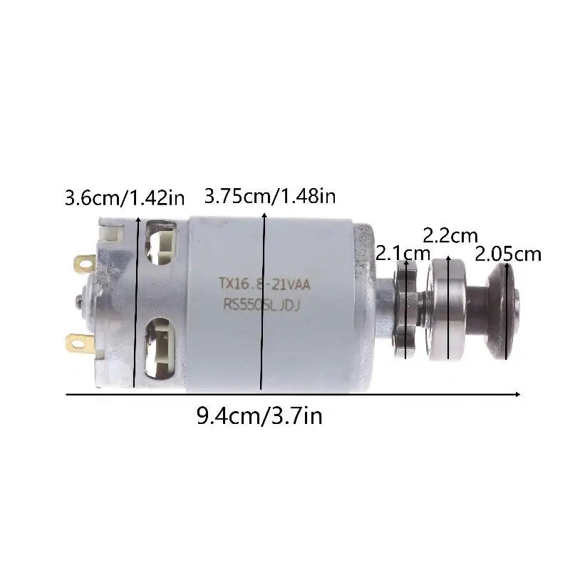 1Pc Mini 550 DC ELectric Motor 16.8V/18V/21V Universal Angle Grinder Micro Motor Screwdriver Drill Motor. Qme