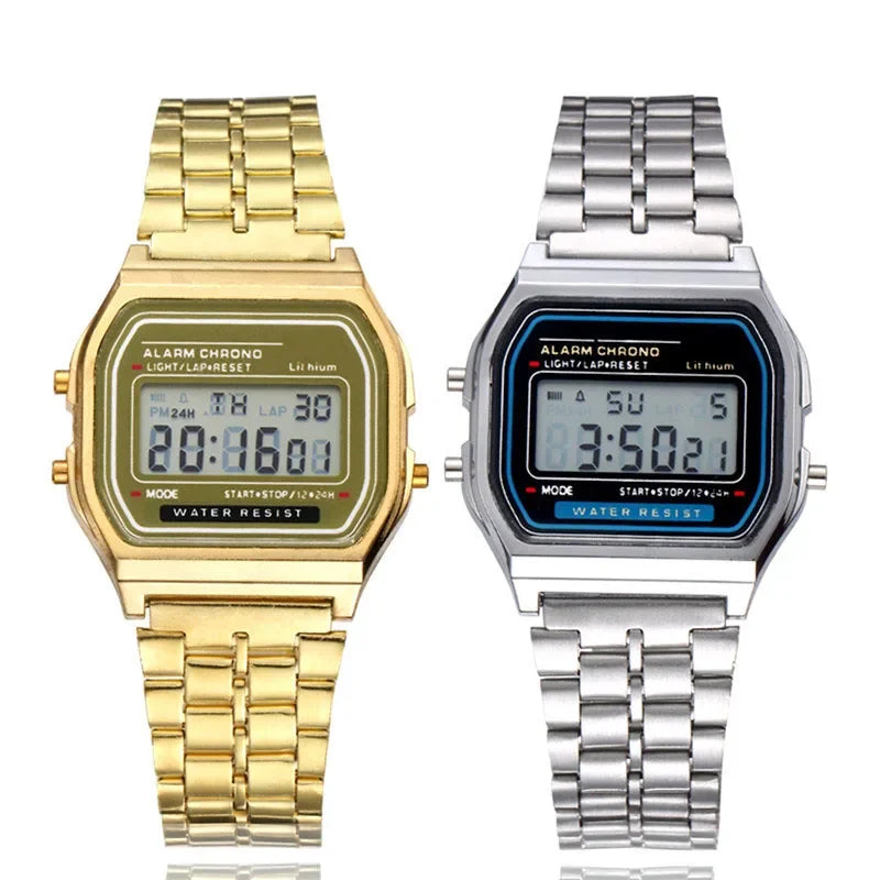 New Digital LED Watch For Men Multifunction Alarm Electronic Clock Waterproof Simple Men Women Stopwatch LED Watches Clocks Qme