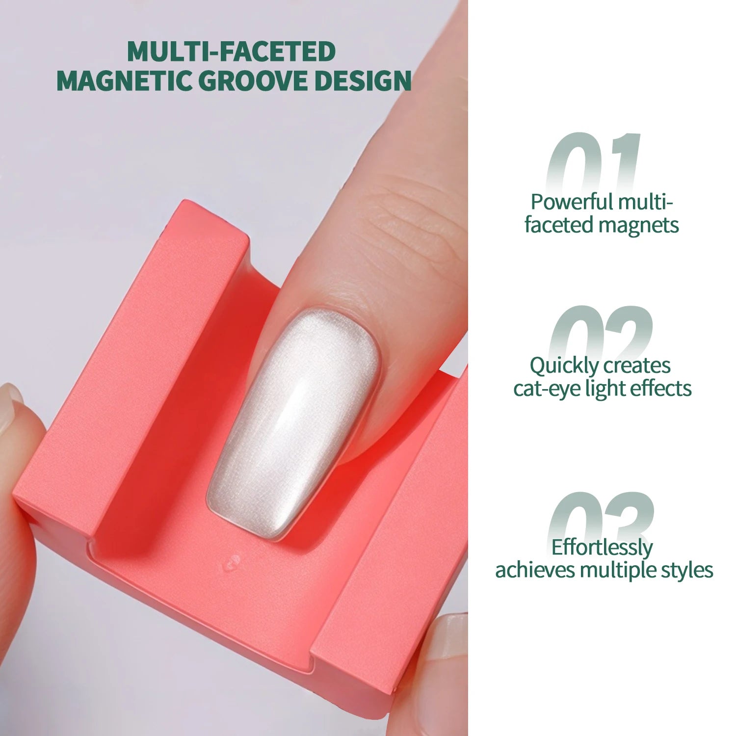 Nailpop Upgrade Cat Eye Magnet French Hollow Nail Art Easy Beginners Qme
