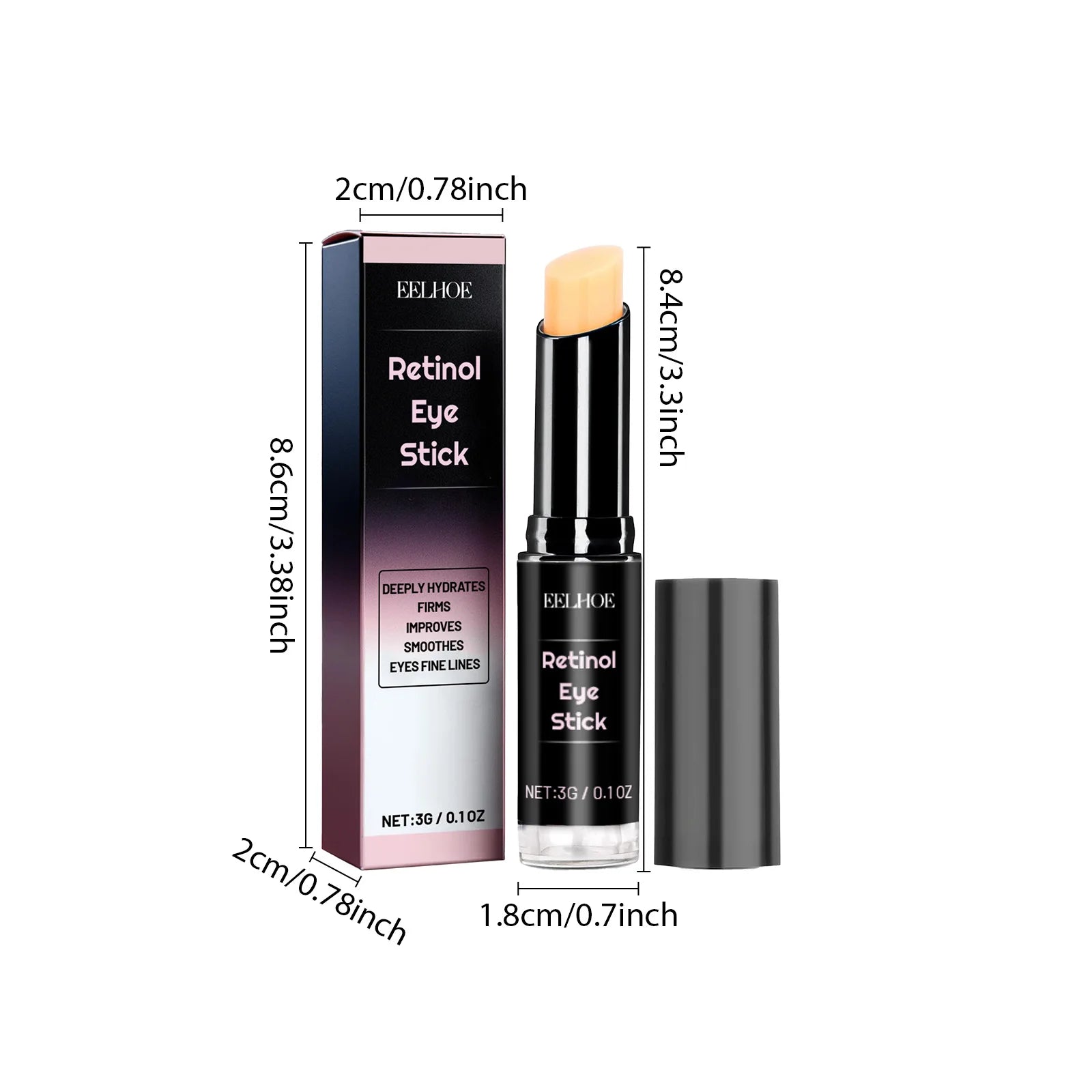 Retinol Eye Cream Stick Firming Lifting Fine Line Fade Dark Circles Eye Bag Anti Puffiness Nourishing Nourishing Eye Stick Qme