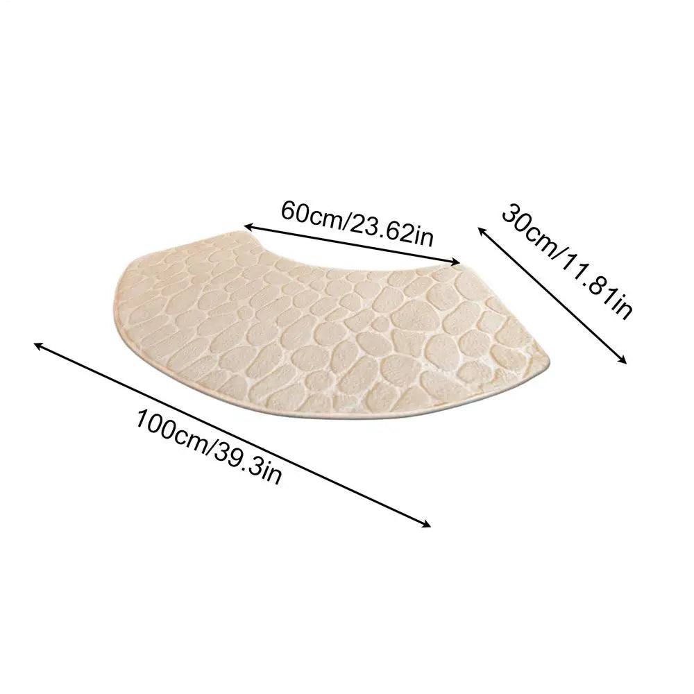 Bathroom Rugs Soft Floor Mats Curved Washable Absorbent Carpet Home Qme Beige China Mainland