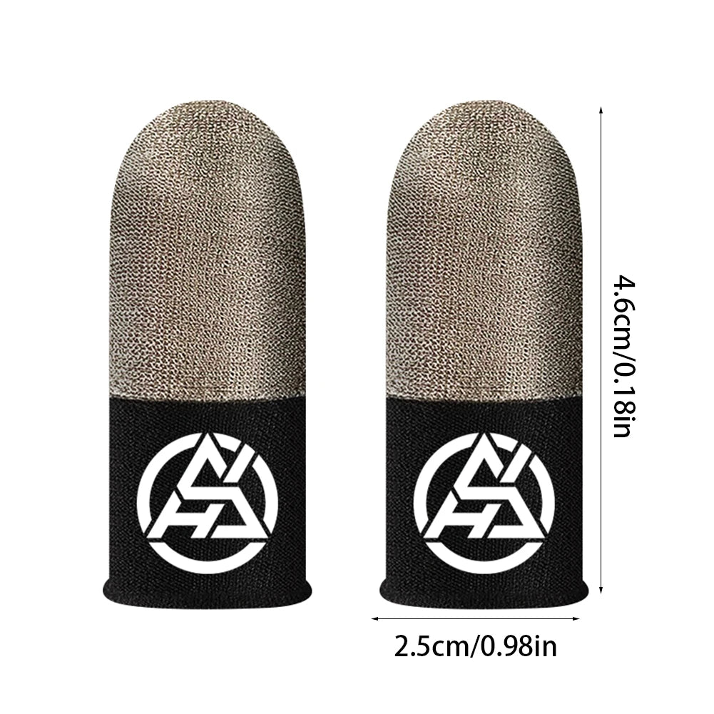 1/2 Pair Luminous Fingertips Sweat-Proof Game Finger Sleeve Finger Cots Cover Sensitive Mobile Touch Glove for PUBG Phone Games Qme