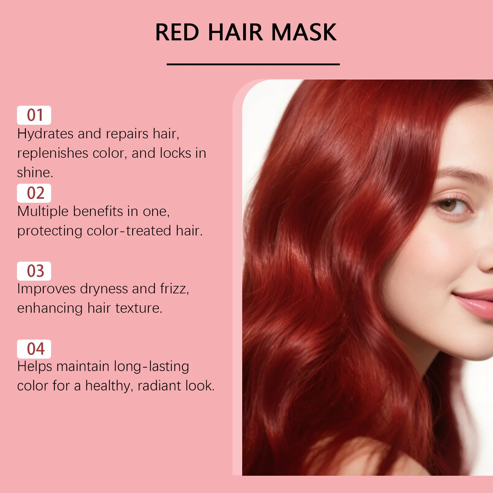 Collagen Hair Mask for Red Blue Brown Hair Color Supplement Deeply Nourish Anti Frizz Drying Rough Damaged Hair Treatment Mask Qme