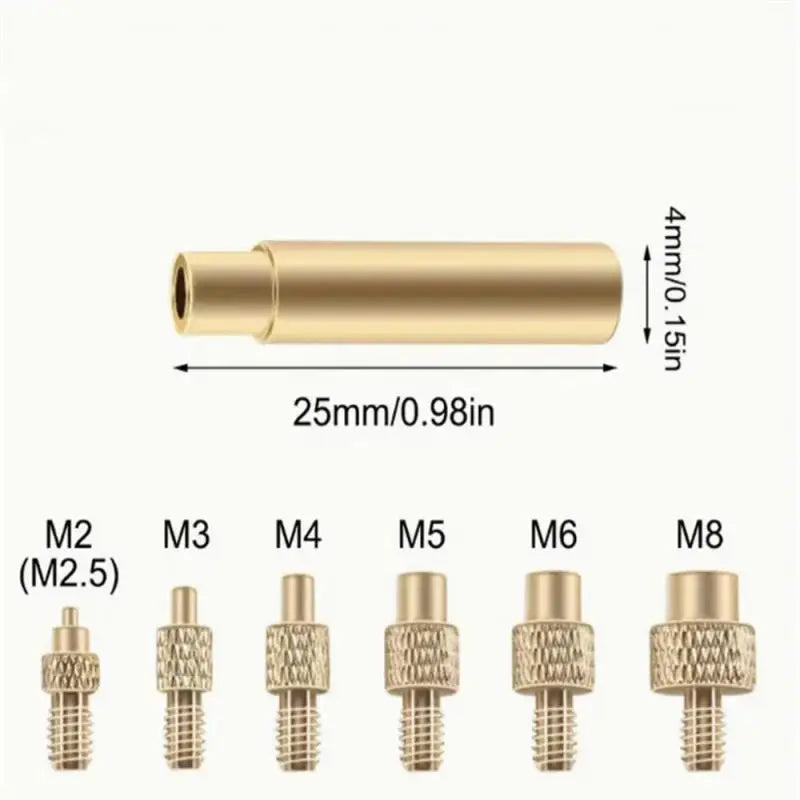 3D Printer Soldering Iron Tool 7 9 Tip M2 M3 M4 M5 M6 M8 Brass Thread Qme 7pcs