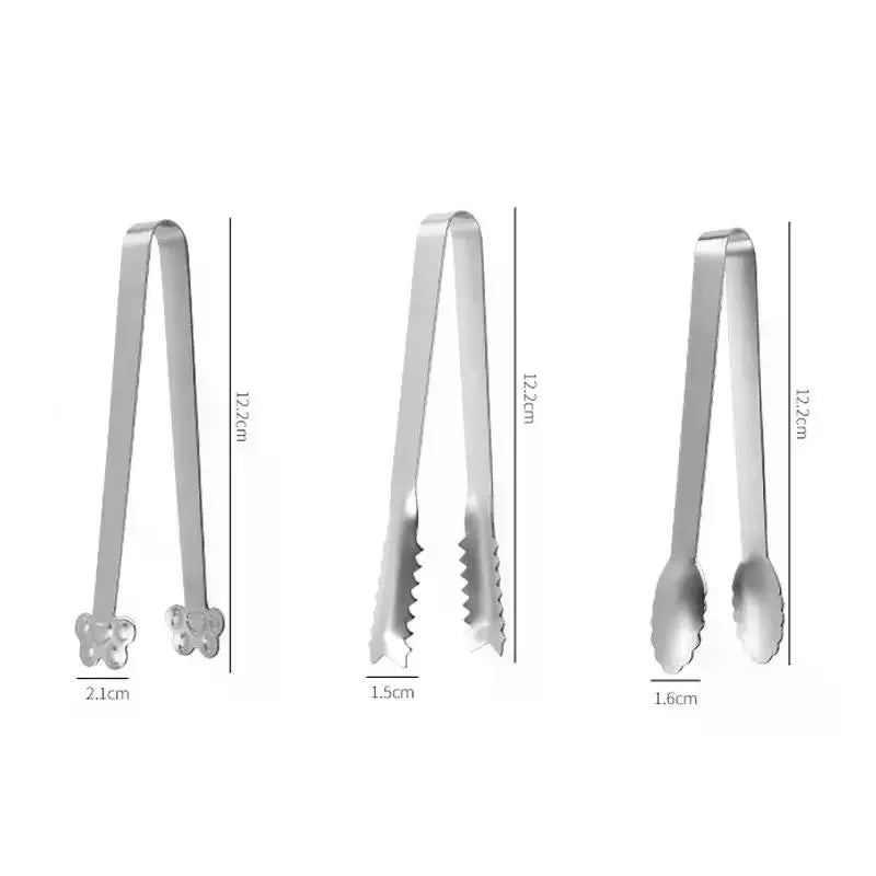 Stainless Steel Mini Food Clips Sugar Cubes Ice Cube Tweezers Cute Qme