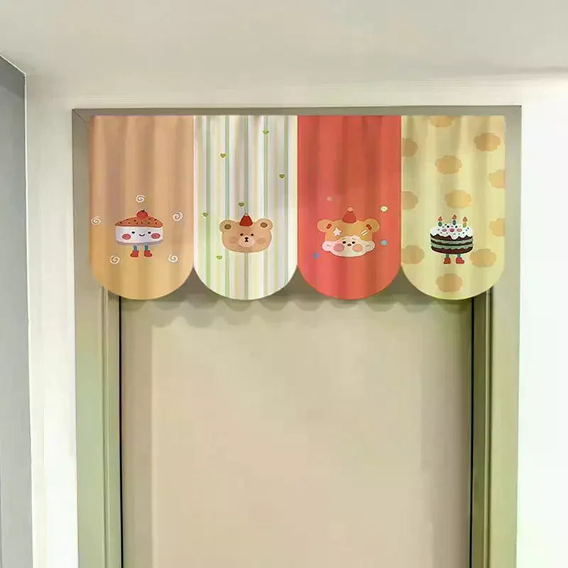 Self-Adhesive Animal Door Curtain Portable Easy No-Drill Multi-Room Use Door Curtain For Door, Window, Kitchen, Basement Qme