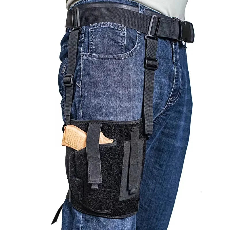 Leg Gun Bag Tactical Outdoor Neoprene Universal Glock Multifunctional Qme