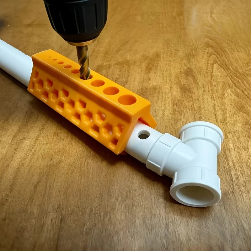 15mm ten hole drilling guide, auxiliary drill bit fixation, firmly fixed on PVC pipe, precise drilling to prevent drilling slipp Qme