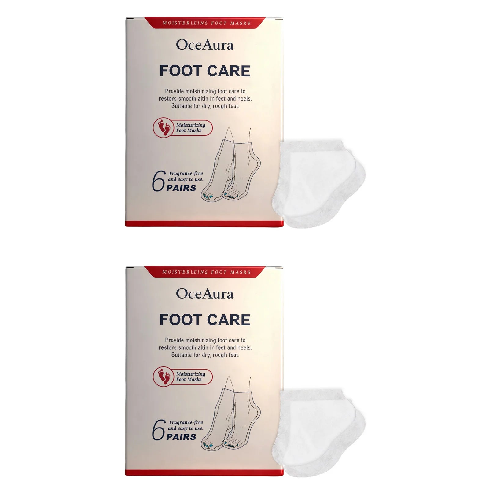 Shea Butter Moisturizing Foot Mask Gentle Exfoliation Remove Dead Skin Relieve Foot Soft Smooth Hydrated Feet Masks Skin Care Qme 12Pairs Boxed
