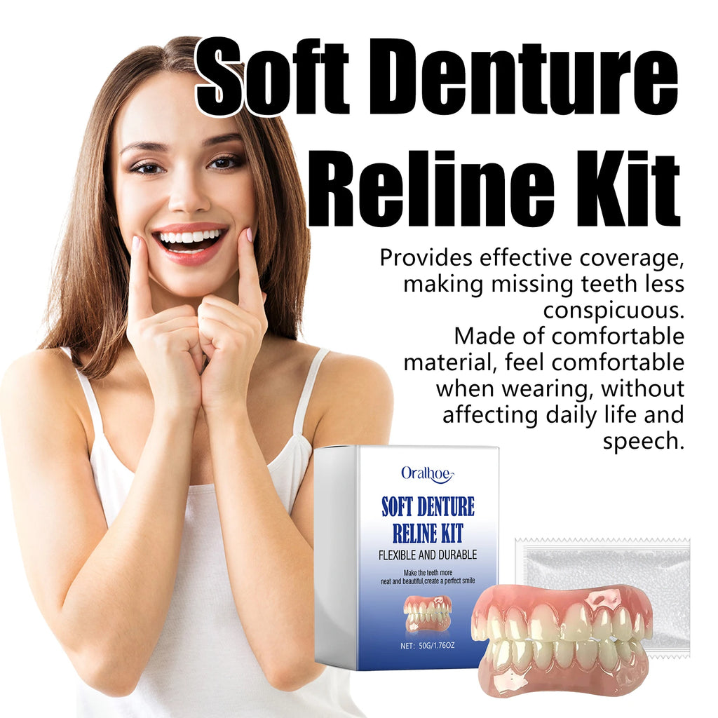 Denture Silicone Temporary Tooth Repair Missing Reduce Dental Space Qme