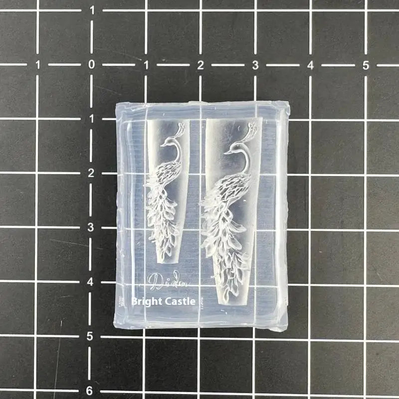 Falcon Peacock 3D Silicone Relief DIY Decoration Nail Art Templates Qme A2