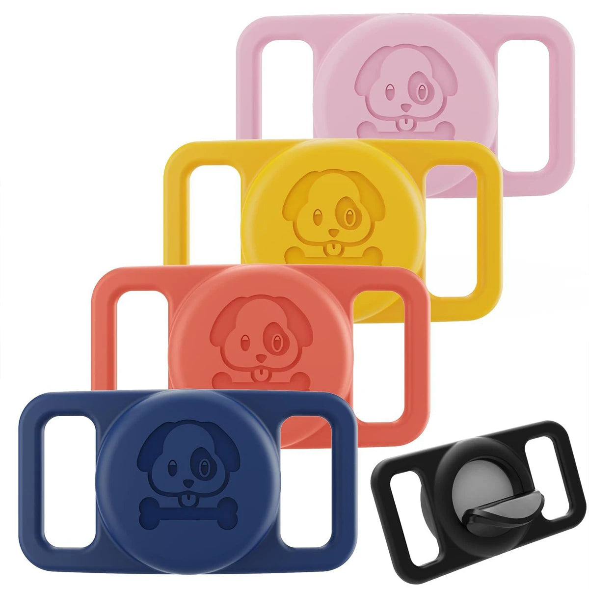 Waterproof case For Airtag Dog Collar Holder Case Lightweight Stretchable Tracker Cover Silicone Protector Protective Accessory Qme