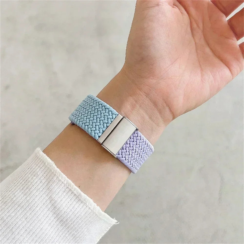 Candy Silicone Case+Strap For Apple Watch Series 9 8 7 45mm 41mm Band SE 6 5 4 44mm 40mm Nylon correa Strap iwatch Ultra 2 49mm Qme