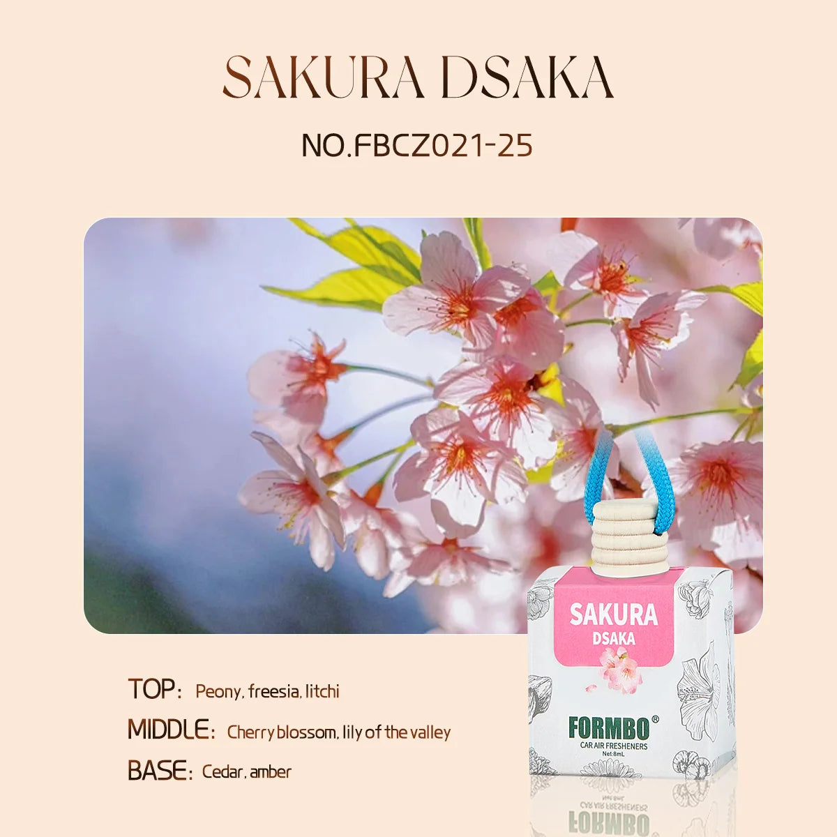 Essential Oil Car Air Freshener Lasting Fragrance Home Decoration Qme SAKURA DSAKA