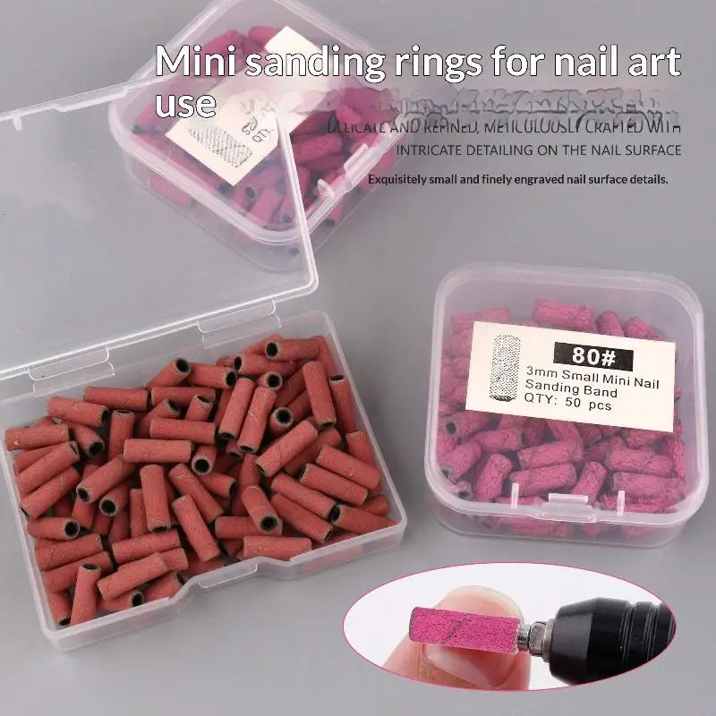 Durable Mini Nail Sanding Bands Electric Drill Professional Care Tools Qme