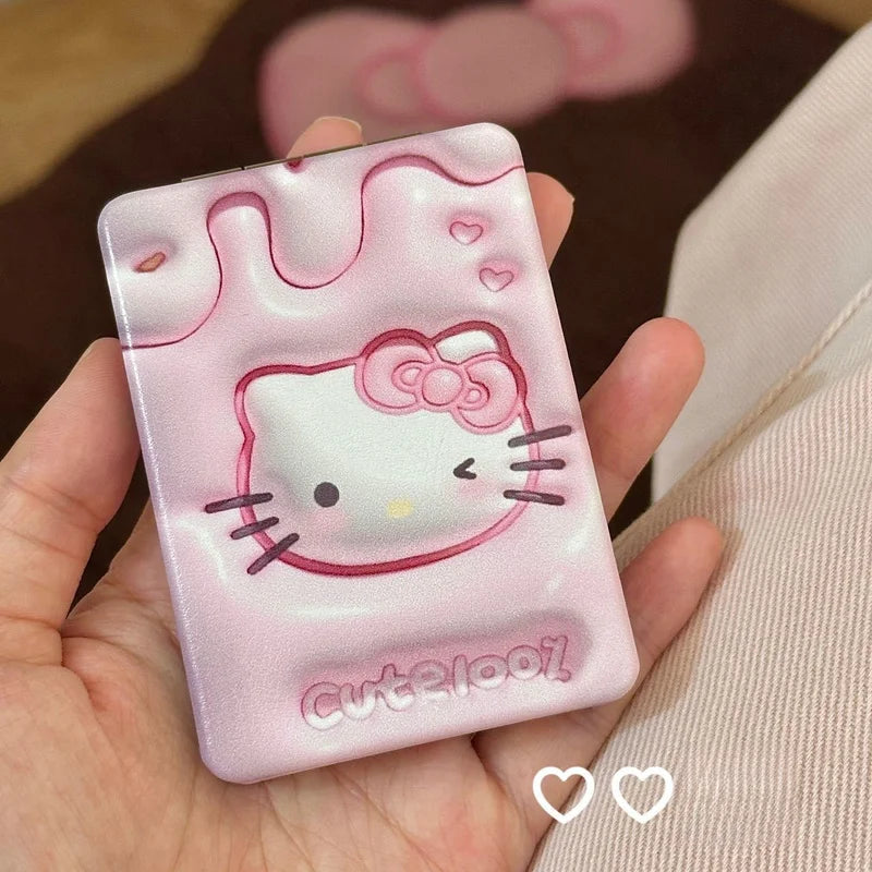 Hello Kitty Folding Mirror Portable Makeup Desk-top Vanity Student Qme