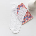 Women Kawaii Japanese Fashion Sock Retro Lace Floral Mesh Lolita Cute Qme WHITE size eur 34-42
