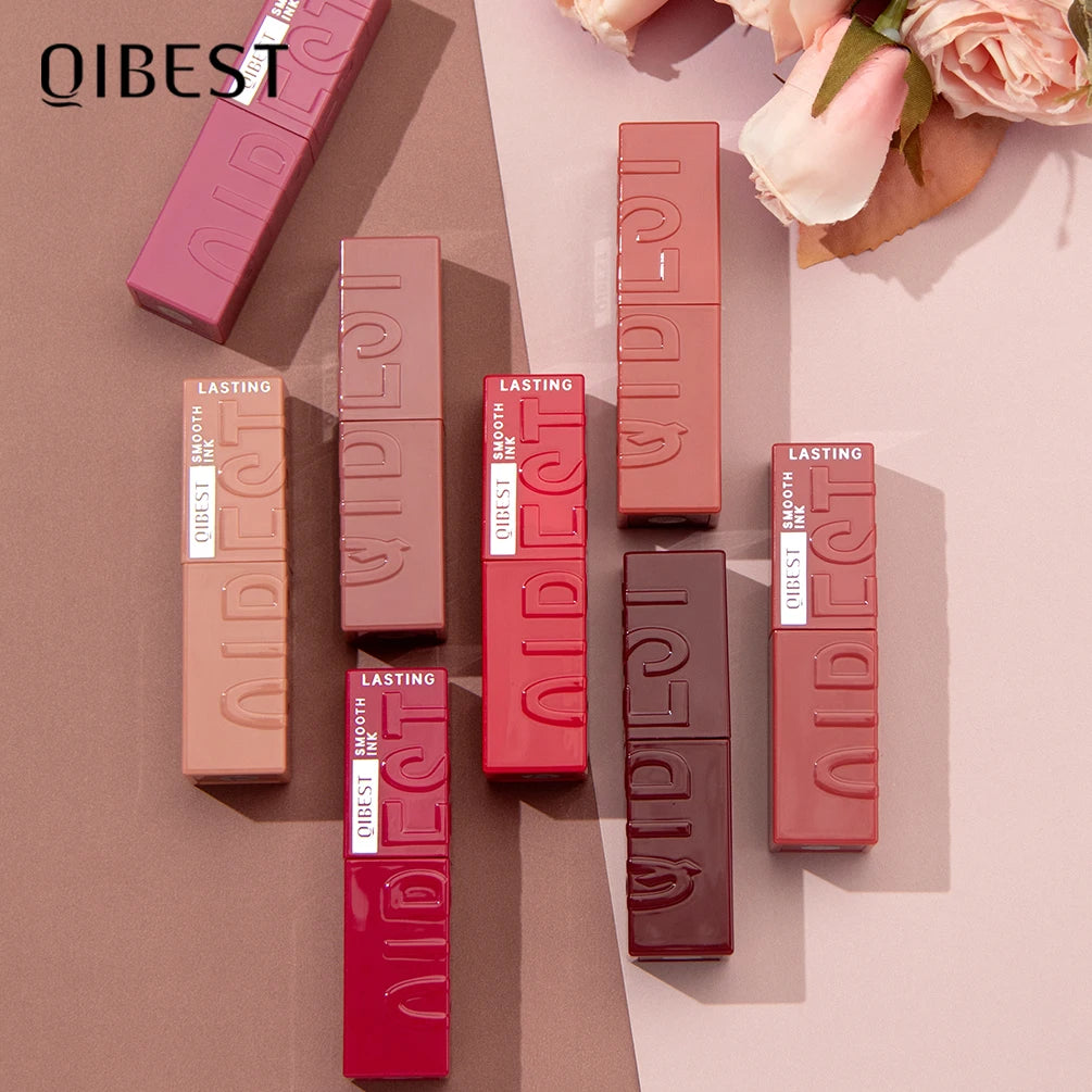 QIBEST Watery Gloss Lip Glaze Moisturizing Long Lasting Sexy Red Liquid Lipstick Mirror Glossy Lip Gloss Tint Cosmetic For Women Qme