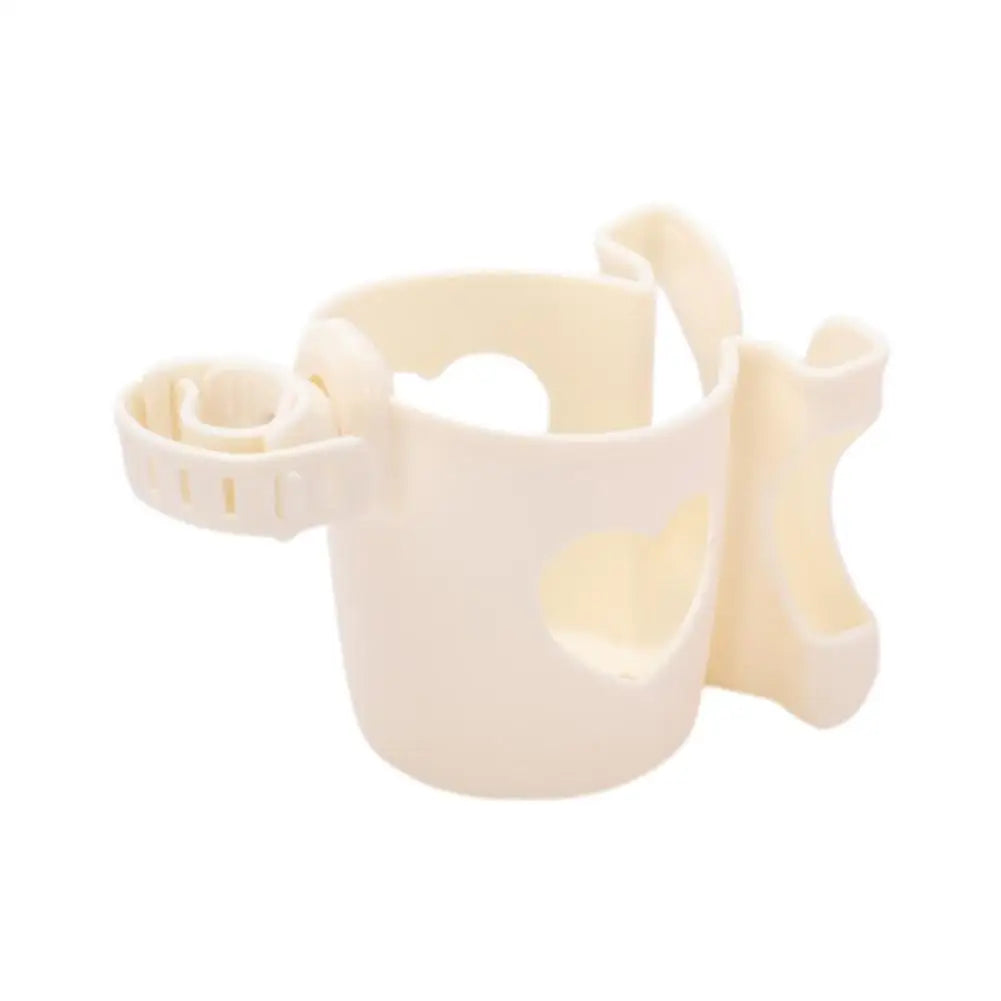 Stroller Cup Holder Phone Water Bottle 2-in-1 Milk Pram Wheelchair Qme White