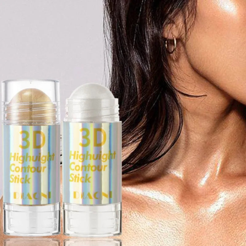 6 Colors 3D Face Brighten Highlighter Bar Cosmetic Contour Bronzer Qme