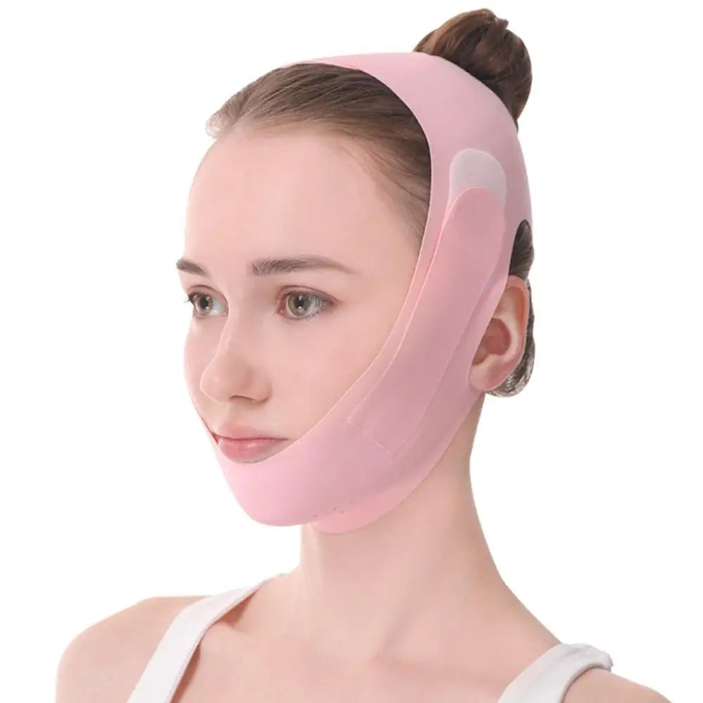Face Lift Tape Chin Strap Sleeping Reusable V Line Lifting Mask Qme pink
