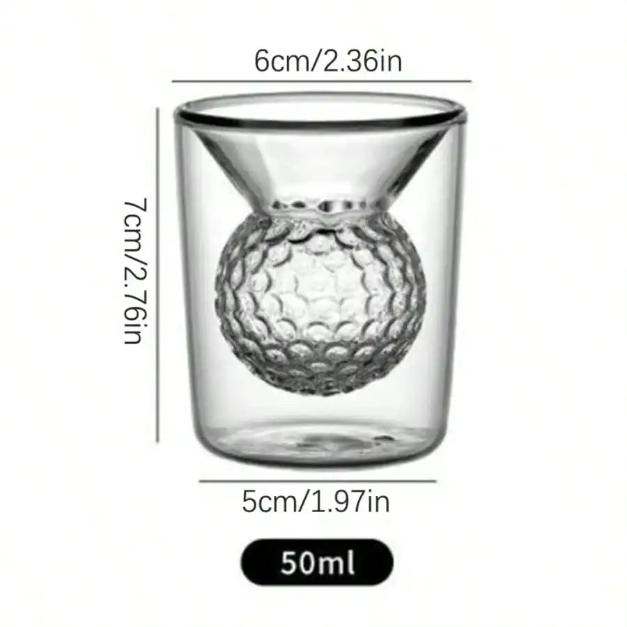 Golf Glass Cup Sports Minimalist Tea Insulated Borosilicate Liquor Qme