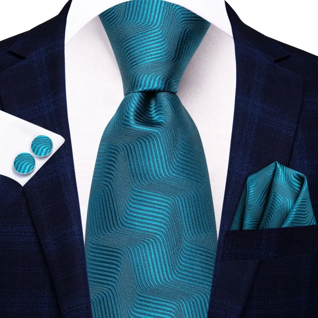 Dark Green Paisley Plaid Tie Men Groom Wedding Sage Mint Necktie Qme SN-3700