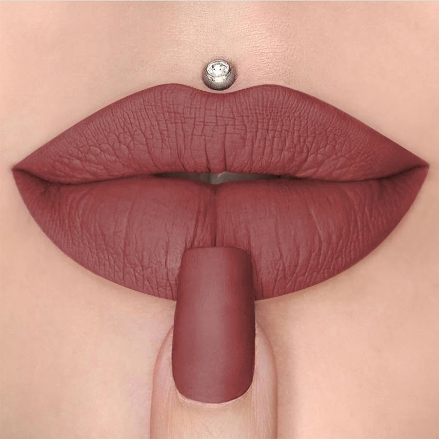 15 Colors Nude Velet Matte Lipstick Pen Waterproof Long Lasting Red Qme 05