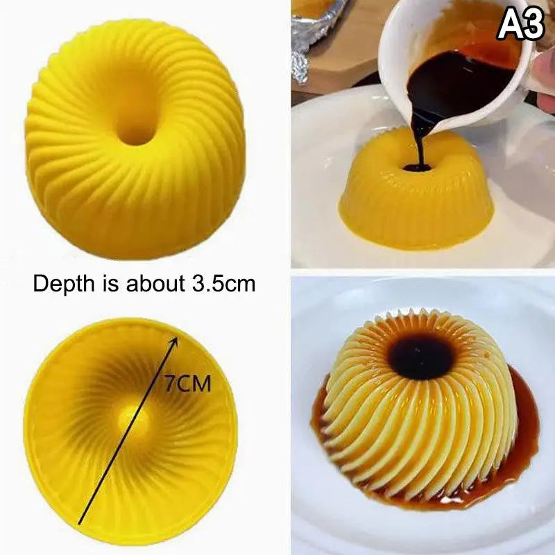 Spiral Apple Shape Mousse Desserts Cake Mold Ice Cream Silicone Qme A3