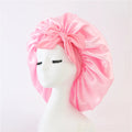 Sleeping Hat Women Satin Solid Night Sleep Cap Hair Care Bonnet Nightcap For Women Men Unisex Cap Bonnet De Nuit Shower Turban Qme Pink