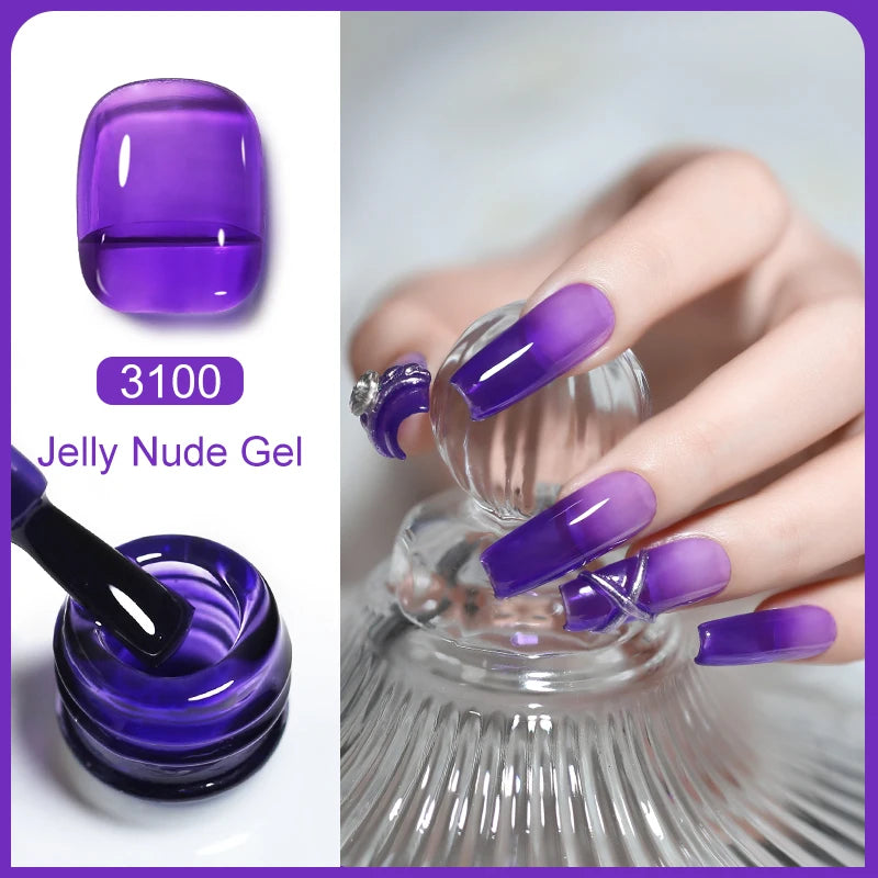 Arte Clavo Transparent Nude Pink Jelly Gel Nail Polish Semi Permanent