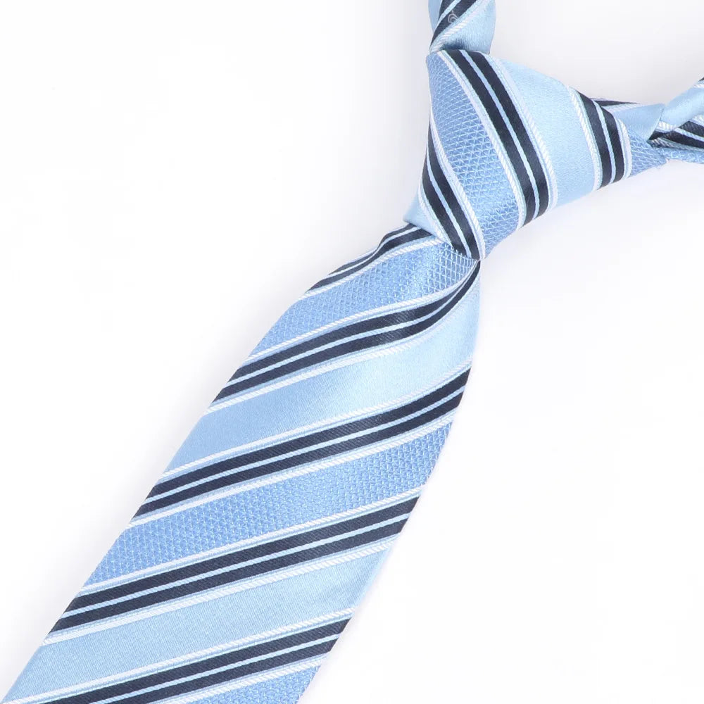 100 Silk Tie Striped Necktie Classic Plaid Ties Men Grey Beige Blue Qme RT2