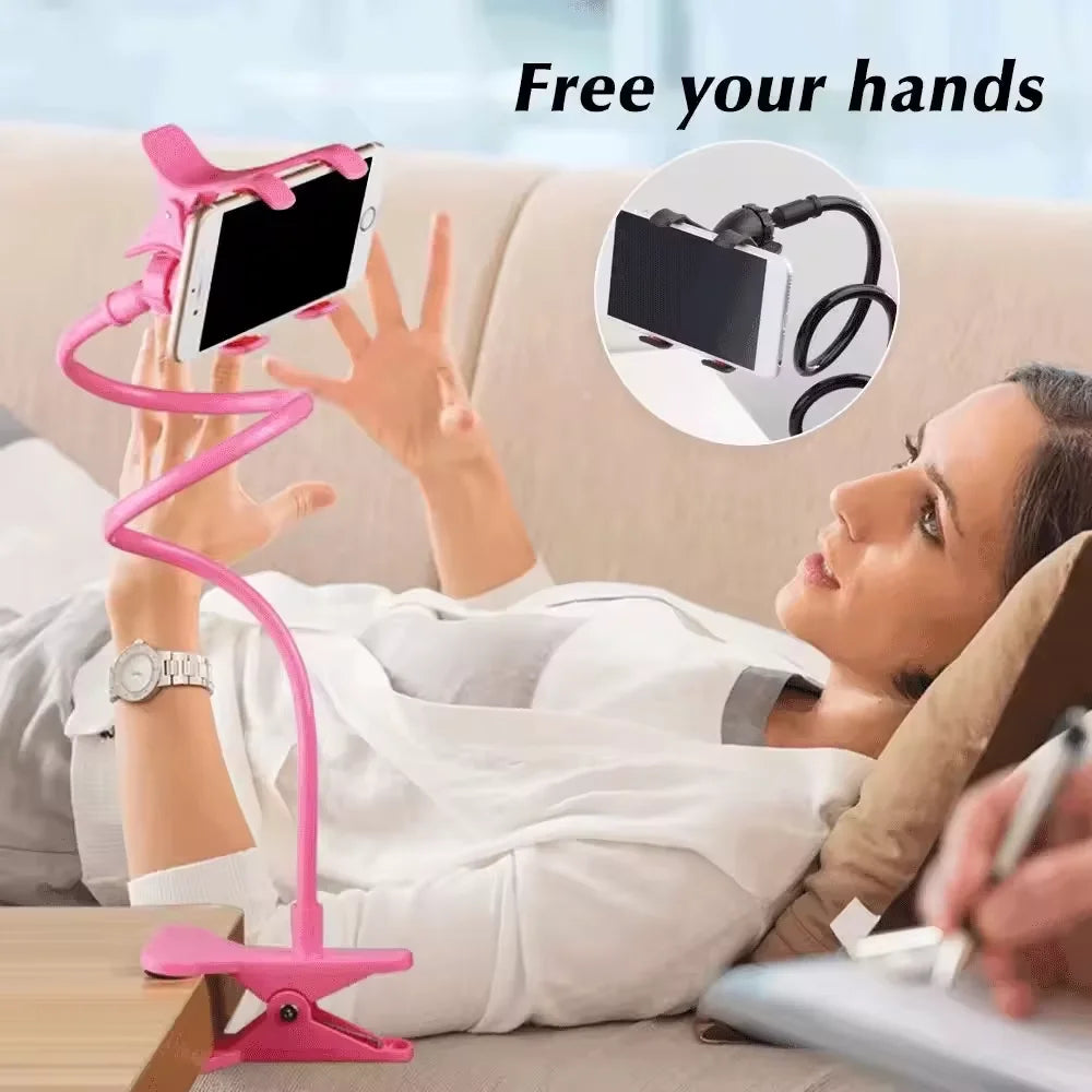 360 Clip Mobile Phone Holder Stand Portable Flexible Lazy Bed Desktop Bracket Smartphones Desk Bed Mount Stand Car Mount Bracket Qme