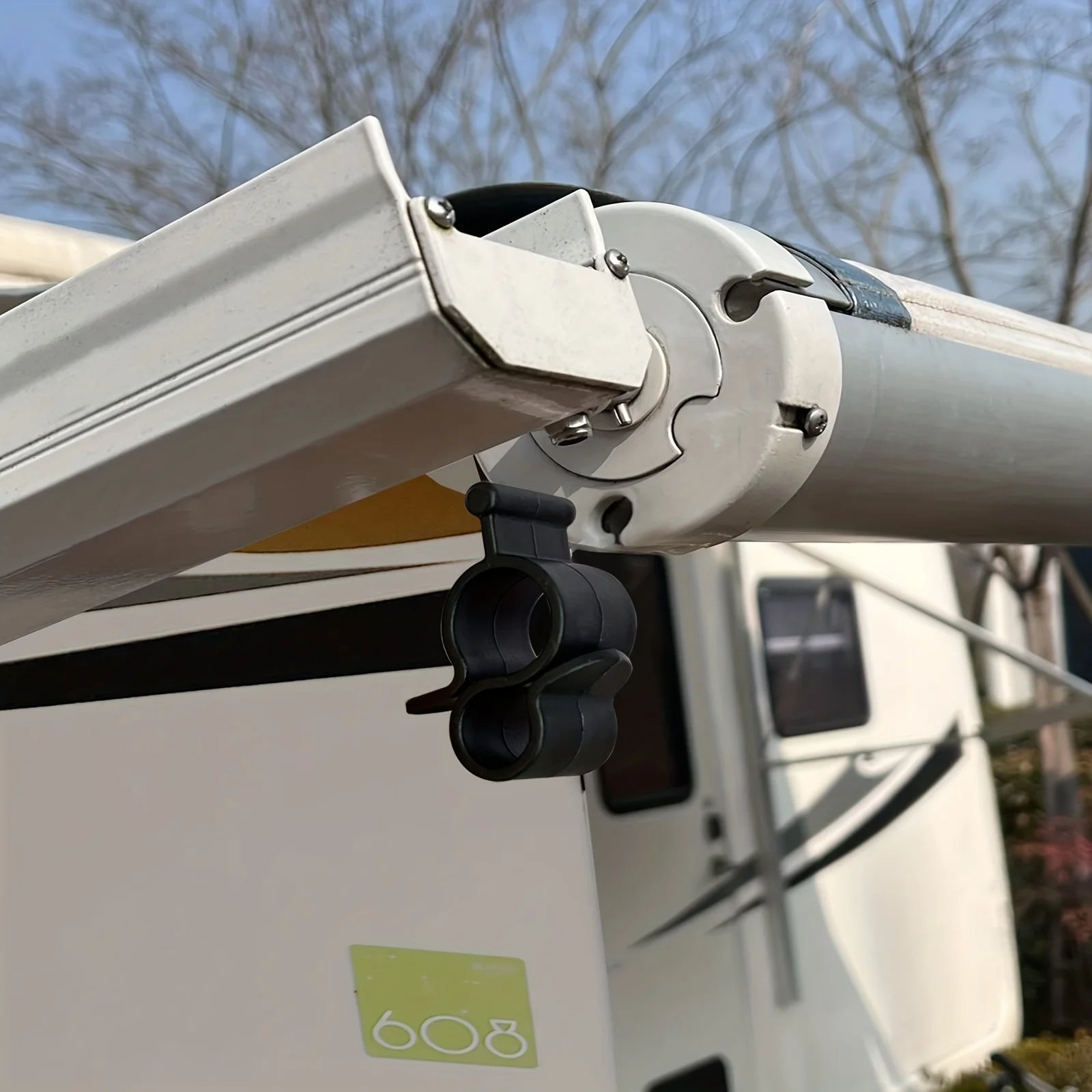 Awning Clip Black Standard Awning Clip for Rope Light, Slide into Awning Roller Bar Channel to Create a Convenient Hook Qme