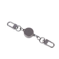 Security Metal Easy-pull Buckle Twine Retractable Key Holder Qme Black