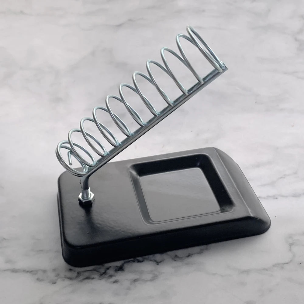 Soldering Iron Stand Portable Holder Tin Welding Cleaning Sponge Qme