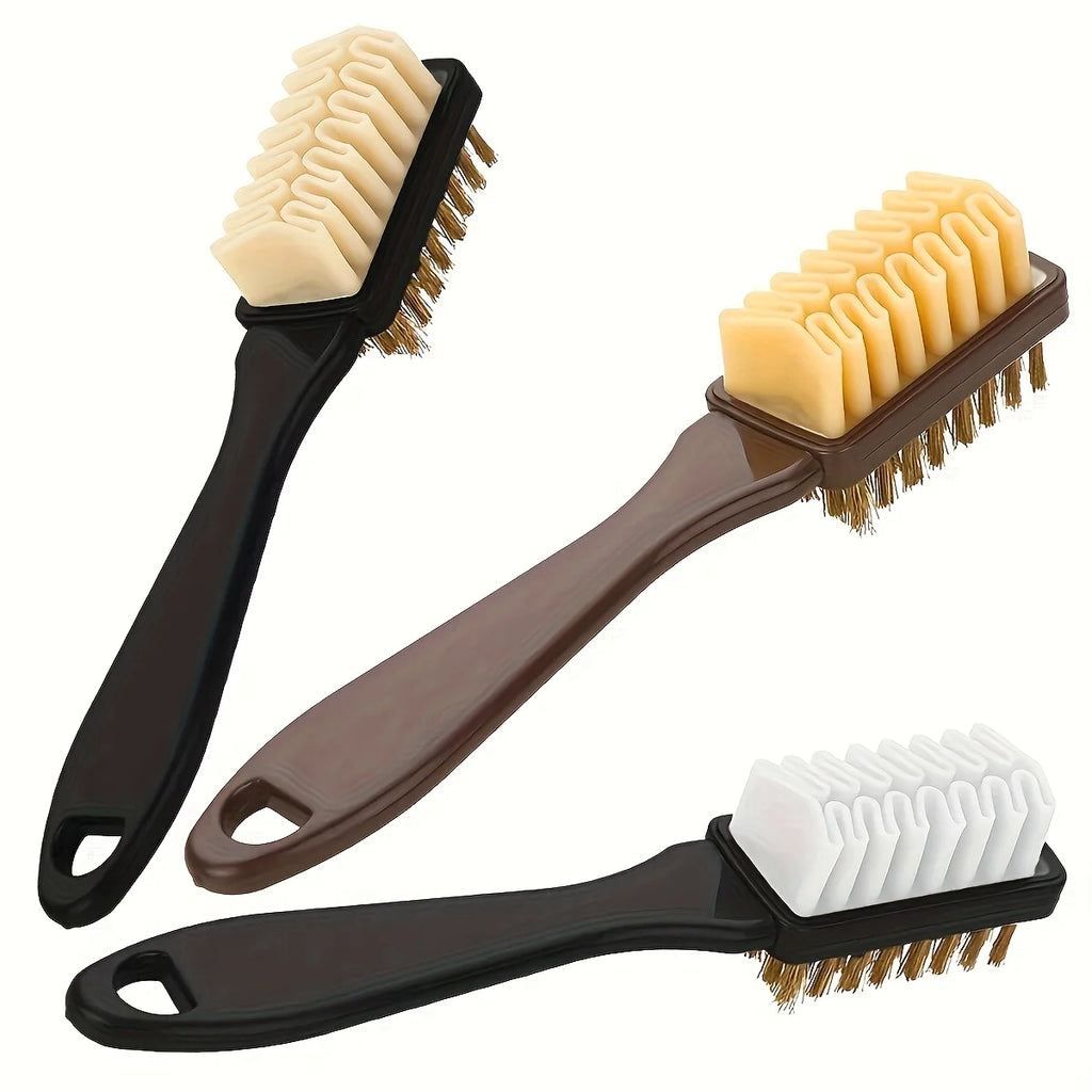2 In1 Shoe Cleaning Brush Double Head Design Brush Plastic Handle Sneaker Boot Stain Dirt Remover Brush For Leather Canvas Shoes Qme