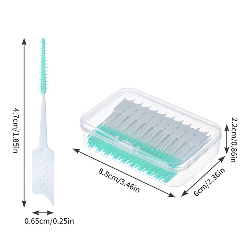 Soft Bristle Silicone Toothpicks Interdental Brushes Oral Hygiene Qme