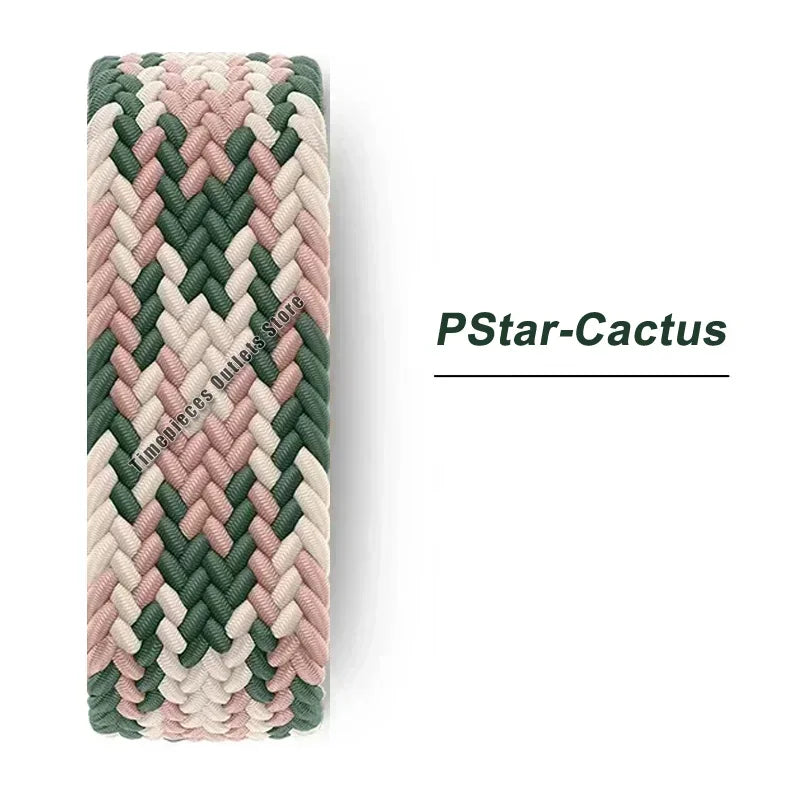 Braided Solo Strap For Apple Watch Band 45mm 49mm 44mm 42mm 41mm 40mm Nylon Correa Bracelet iWatch series 9 7 SE 6 8 5 Ultra 4 3 Qme
